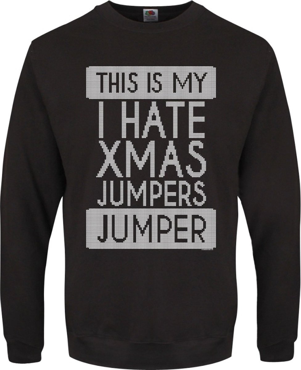 Grindstore Kersttrui -2XL- This Is My I Hate Xmas Jumpers Jumper Zwart