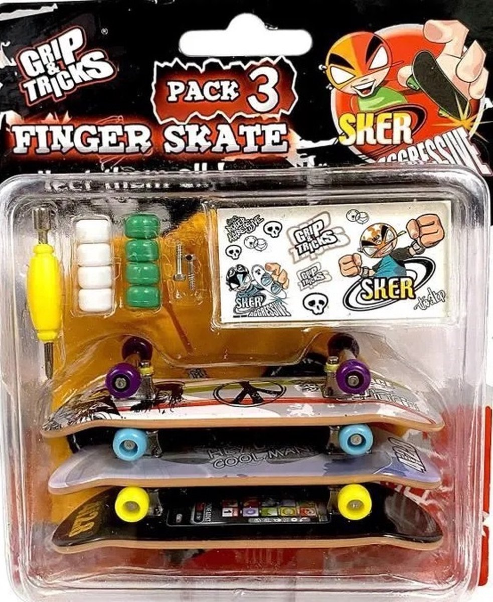 Grip and Tricks finger 3 skateboards set