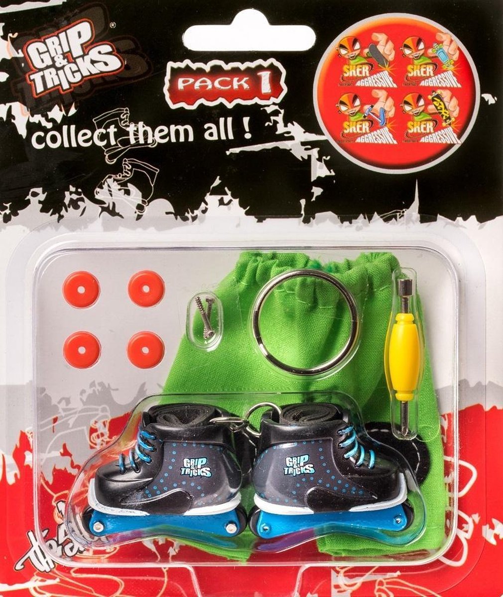 Grip and Tricks stuntskates blauw zwart