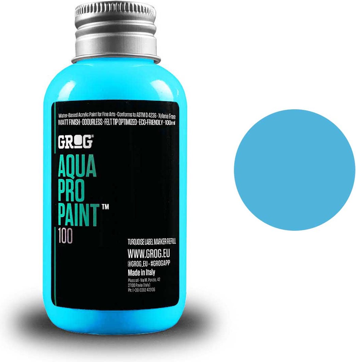 Grog Aqua Pro Paint - Acrylverf - op waterbasis - 100ml - Iceberg Blue