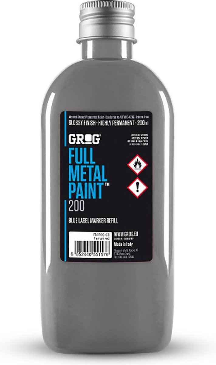 Grog Full Metal 200ml Navul Inkt - Burning Chrome