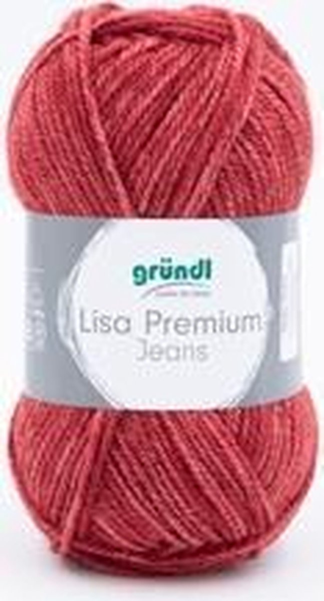 4747-03 Lisa Premium Jeans orientrood gemeleerd 10x50gr