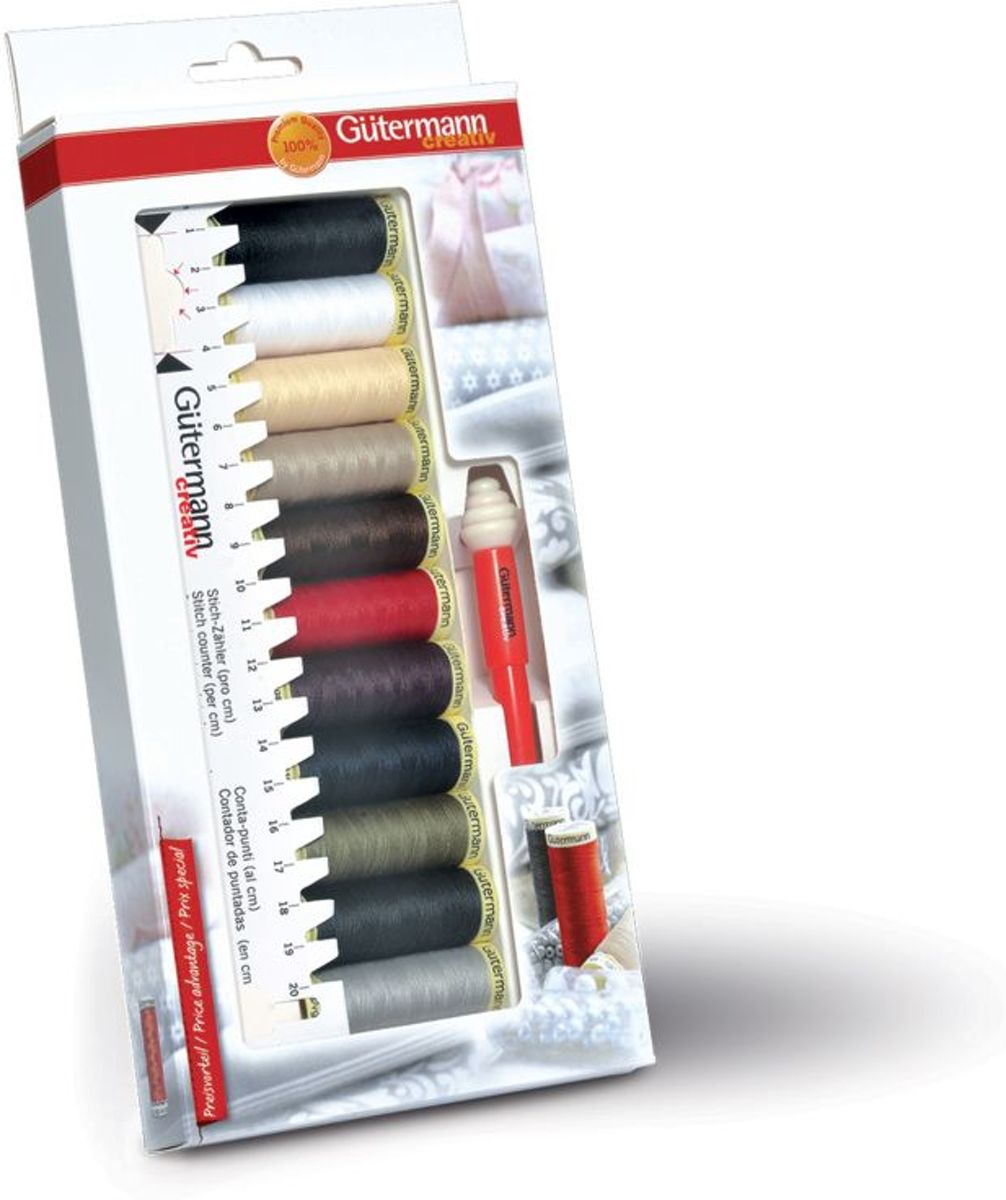 Gutermann naaigaren set met tornmesje en lineaal  002.734578