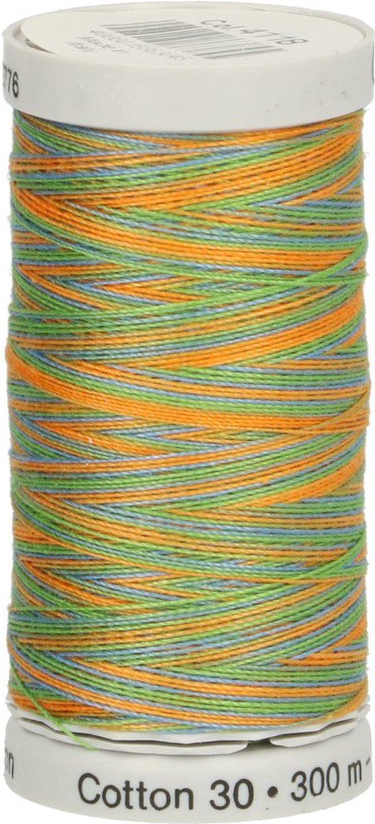 GÜTERMANN SULKY COTTON NR.30 5 ROLLETJES X 300M - 4118 BLAUW GEEL GROEN