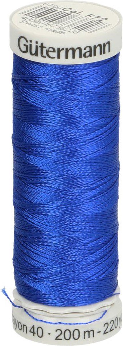 GÜTERMANN SULKY RAYON NR.40 4 ROLLETJES X 200M - 0572 BLAUW