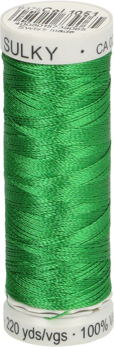 GÜTERMANN SULKY RAYON NR.40 4 ROLLETJES X 200M - 1051 GROEN