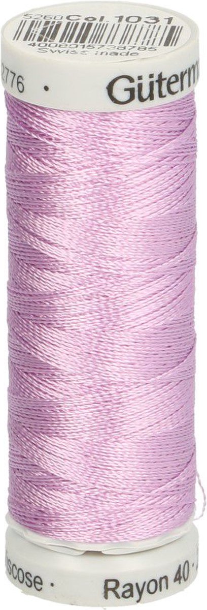 GÜTERMANN SULKY RAYON NR.40 5 ROLLETJES X 200M - 1031 PAARS ROZE