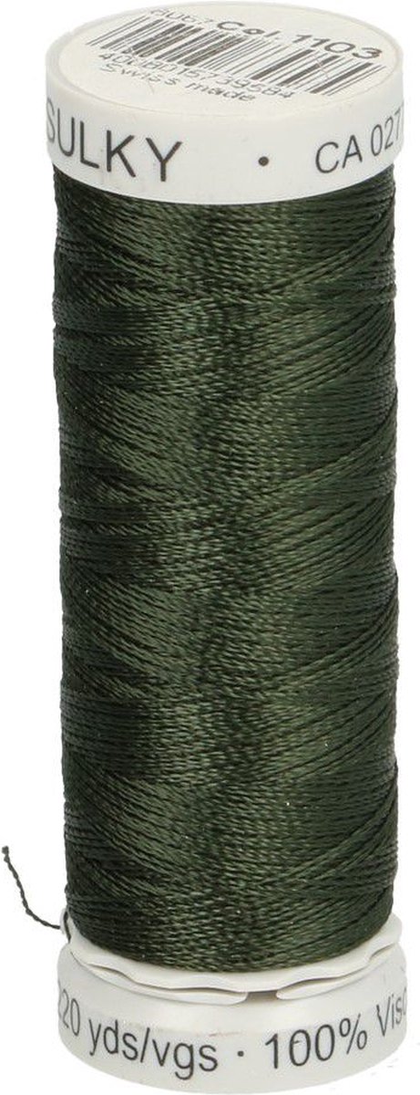 GÜTERMANN SULKY RAYON NR.40 5 ROLLETJES X 200M - 1103 GROEN