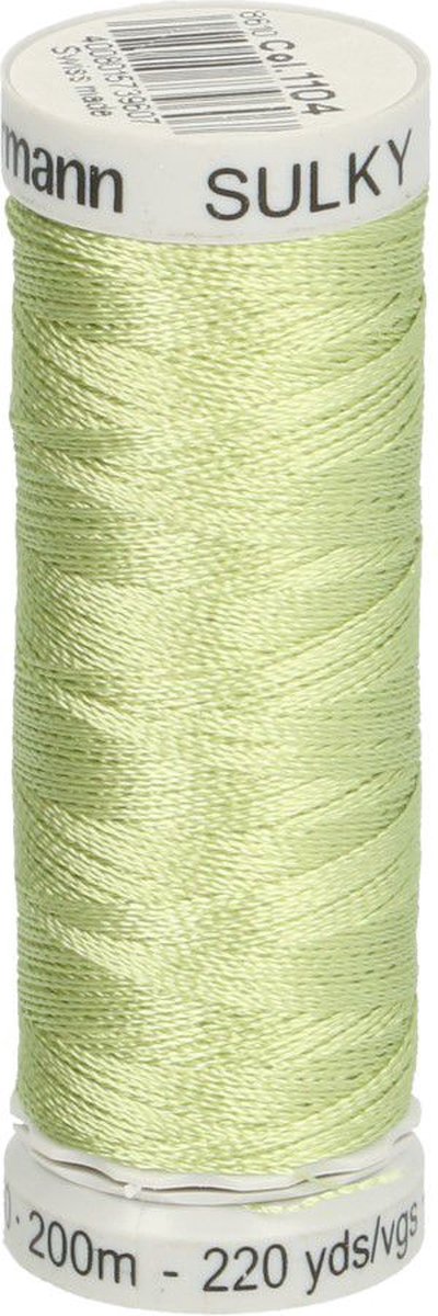 GÜTERMANN SULKY RAYON NR.40 5 ROLLETJES X 200M - 1104 GROEN