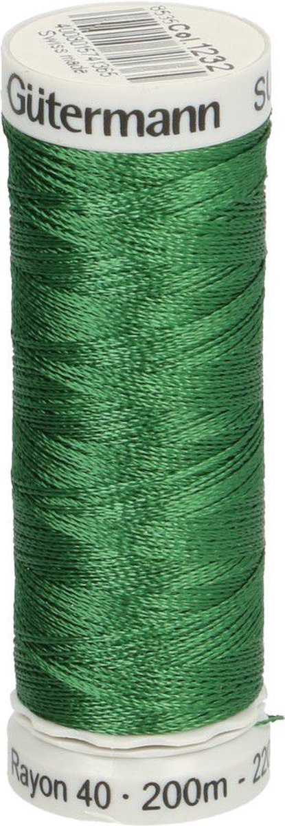 GÜTERMANN SULKY RAYON NR.40 5 ROLLETJES X 200M - 1232 GROEN