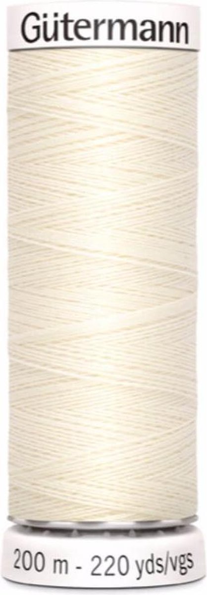 Gütermann Alles-Naaigaren, Beige - Nr 001, 200 meter, Per Stuk.