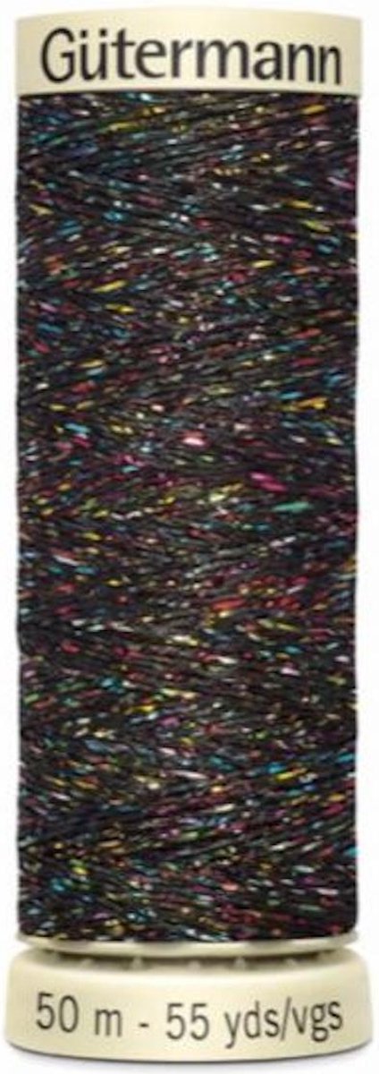 Gütermann creativ garen zwart metallic - CA2776 - col 71 - black rainbow - 50 m w331