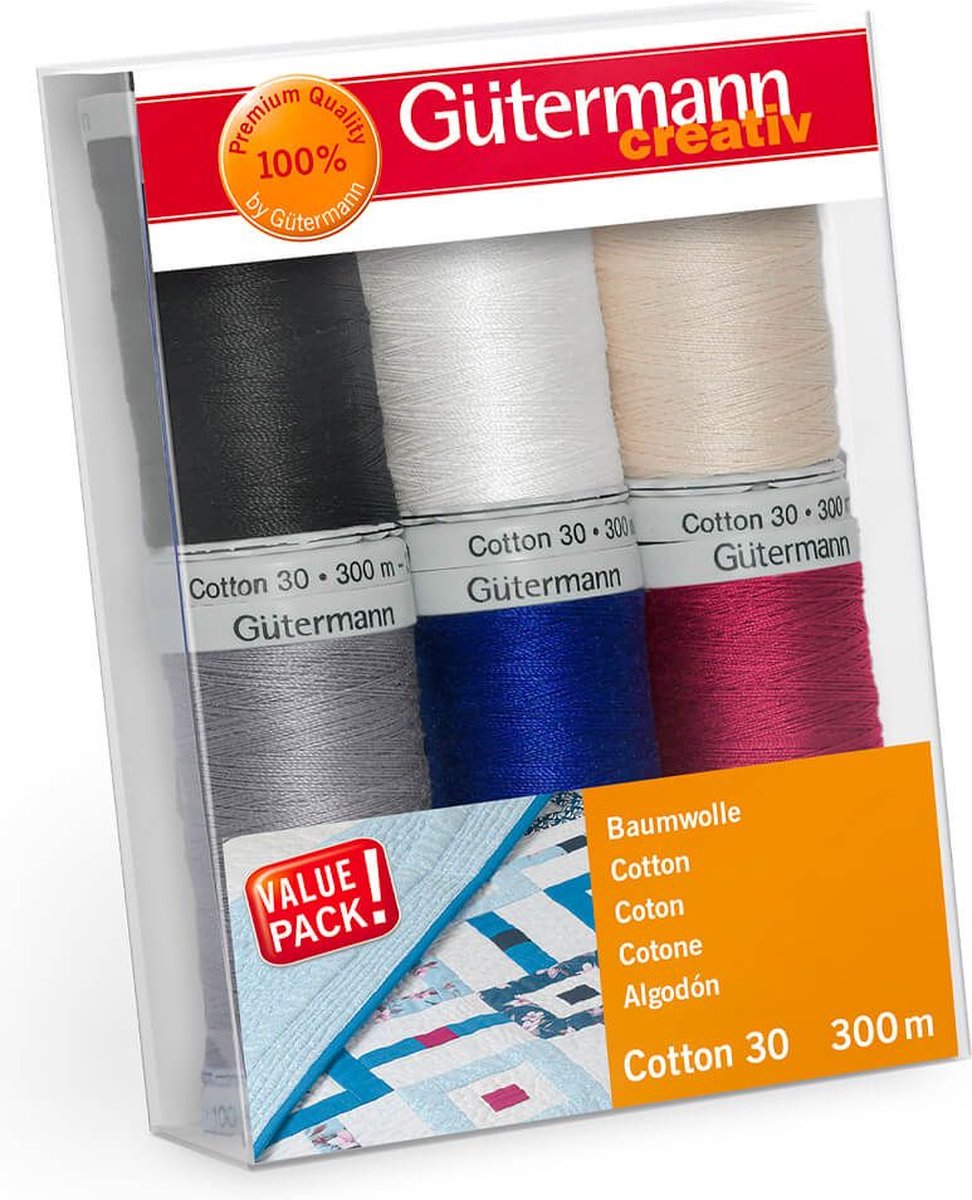 GÜTERMANN NAAIGARENSET COTTON NR.30 6X300M - 1ST