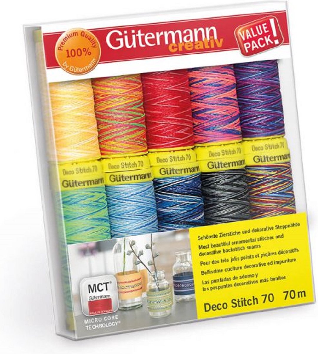 GÜTERMANN NAAIGARENSET DECO STITCH NR.70 10X70M