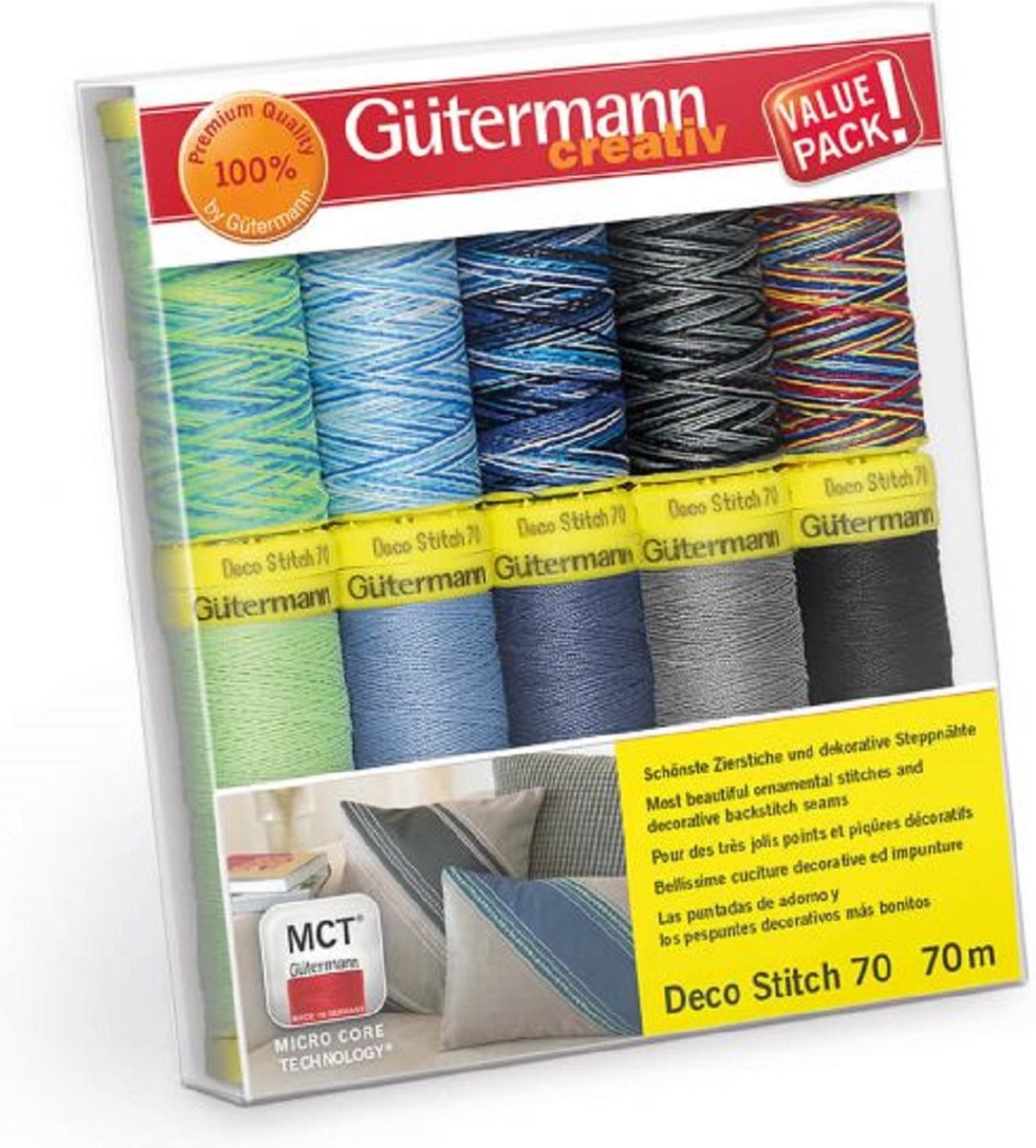 GÜTERMANN NAAIGARENSET DECO STITCH NR.70 10X70M