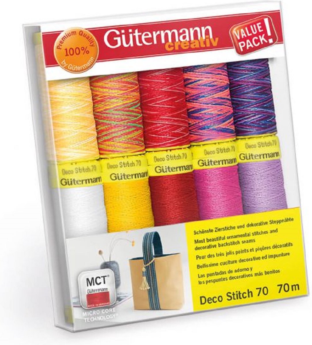 GÜTERMANN NAAIGARENSET DECO STITCH NR.70 10X70M