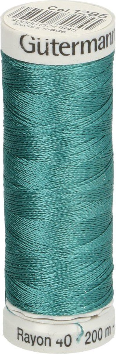 GÜTERMANN SULKY RAYON NR.40 5 ROLLETJES X 200M - 1285 GROEN