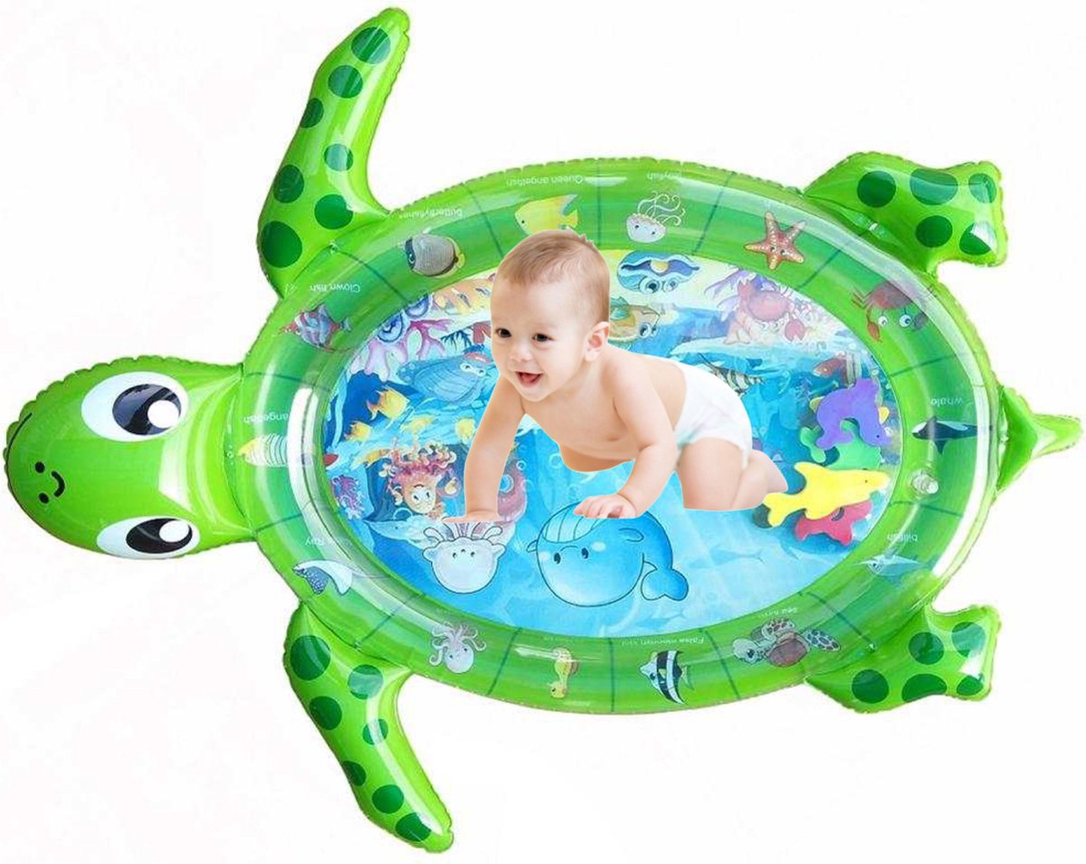 Baby Opblaasbare Waterspeelmat Schildpad Buiktijd Speelmat Voor Zuigelingen Kraamcadeau Speelkleed Aquamat peuter