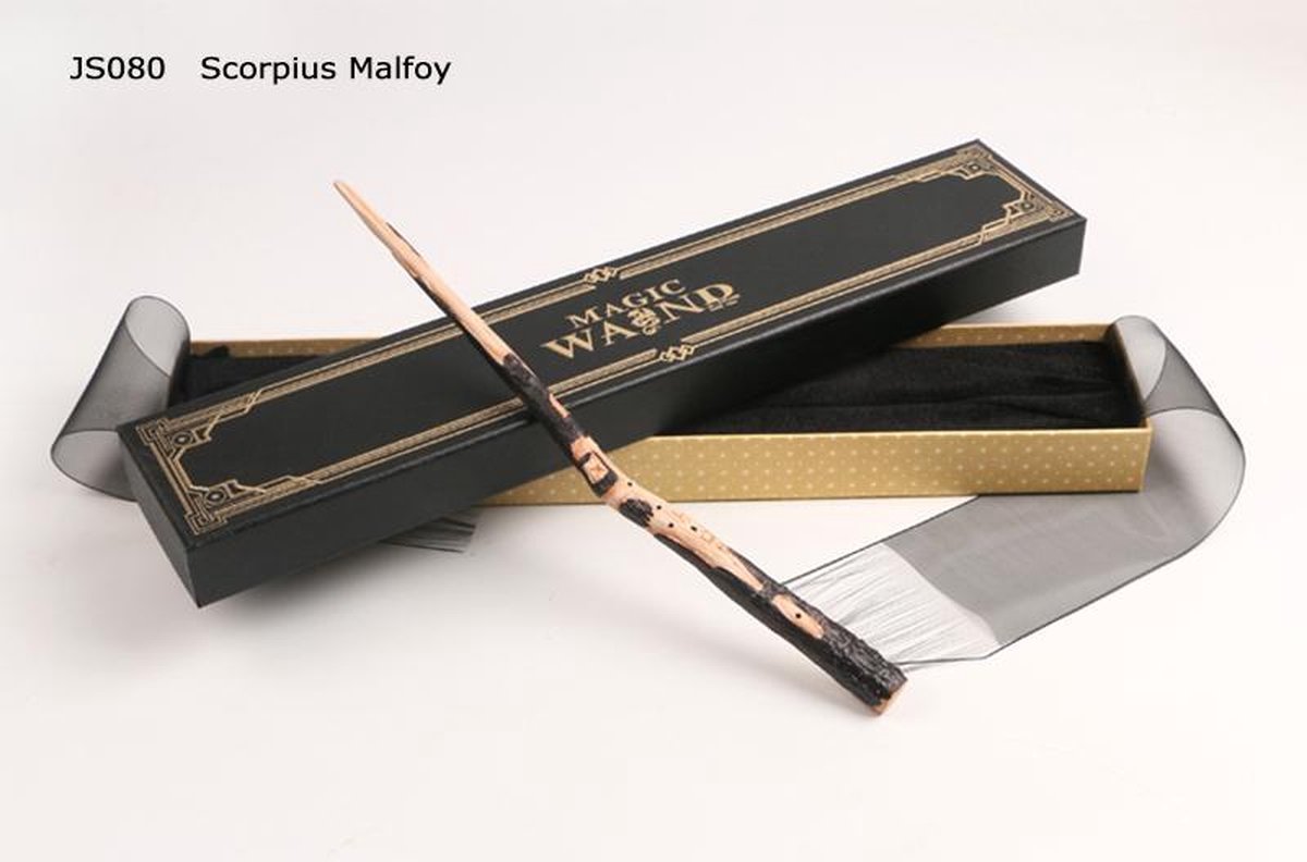 Toverstaf Scorpius Malfidus in Ollivanders’ Box - Magic Wand - Harry Potter Collectie - Treinkaartje Hogwarts Express 9 3/4 - Inclusief Toverspreuken E-book