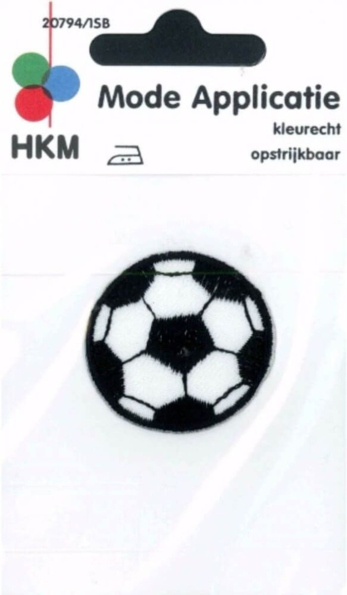 HKM APPLICATIE VOETBAL ZWART OPSTRIJKBAAR - 5 STUKS. 3.5 X 3.5 CM.