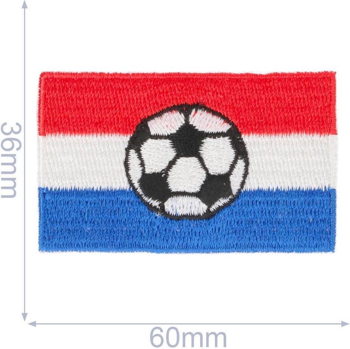 HKM modeapplicatie nl vlag met voetbal 36 x60 mm