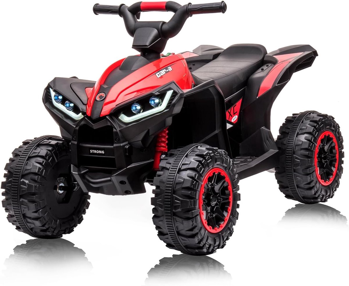 Elektrische kinder Quad 12V - 4x4 - met Afstandsbediening - 2x35W Motor - MP3/USB/Bluetooth - Geschikt voor 3-6 Jaar - Rood