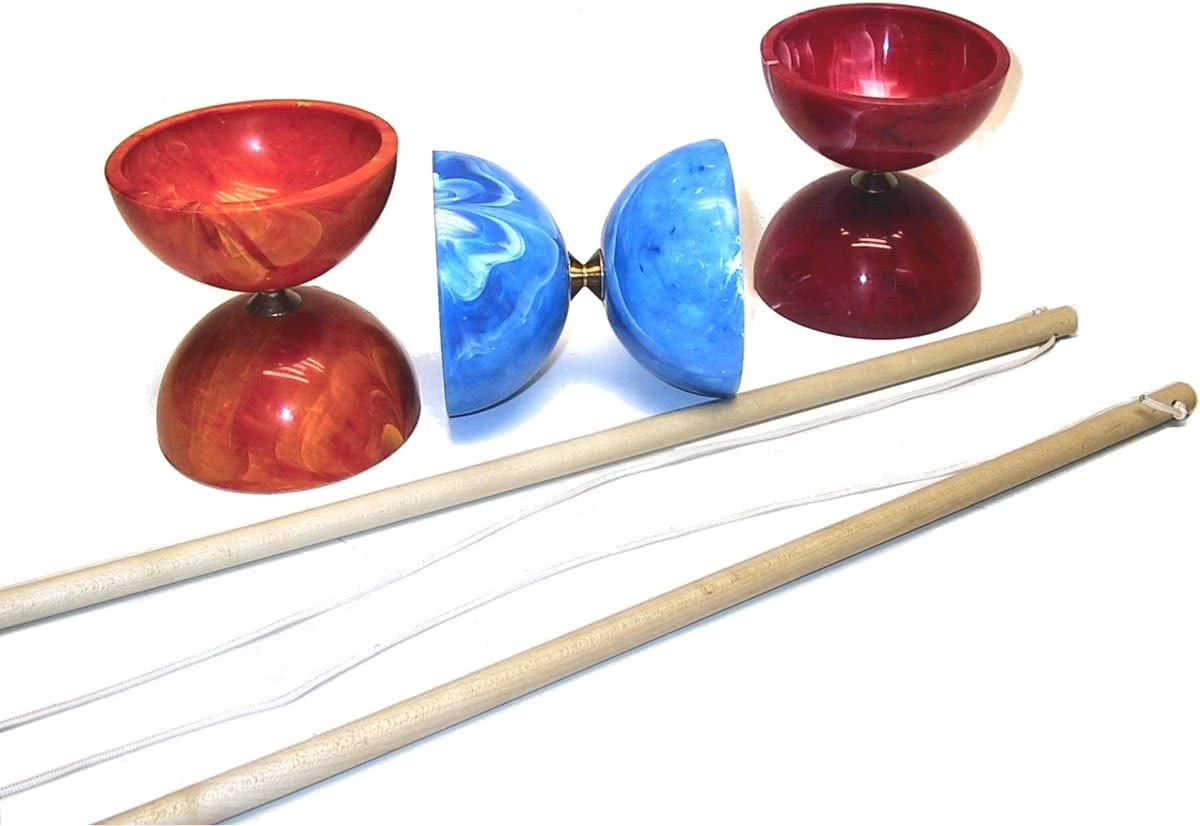 Diabolo Pro Marmer Blauw/Rood/Oran.10cm.