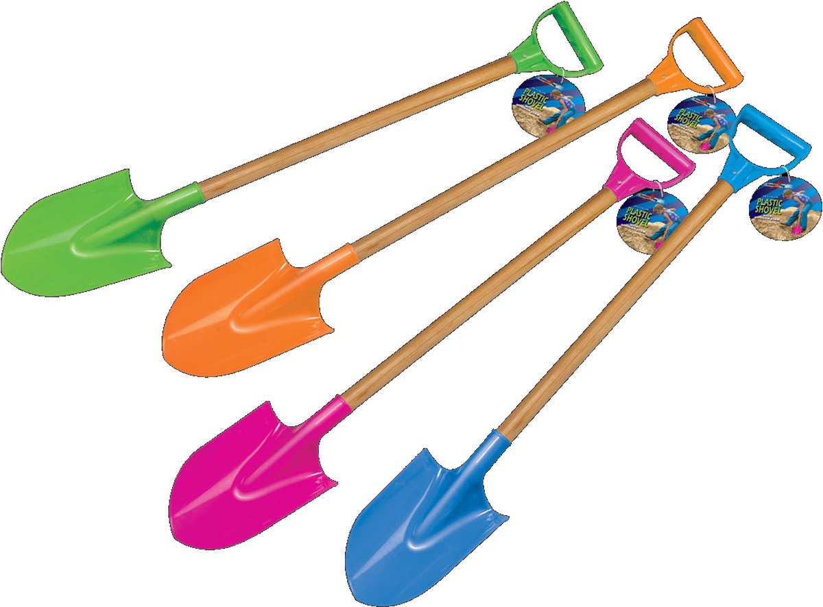 HOT Sports + Toys schep kunststof 69 cm met houten steel speelgoed.