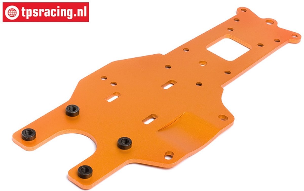 HPI87482 Chassis plaat achter onder Oranje, 1 st.