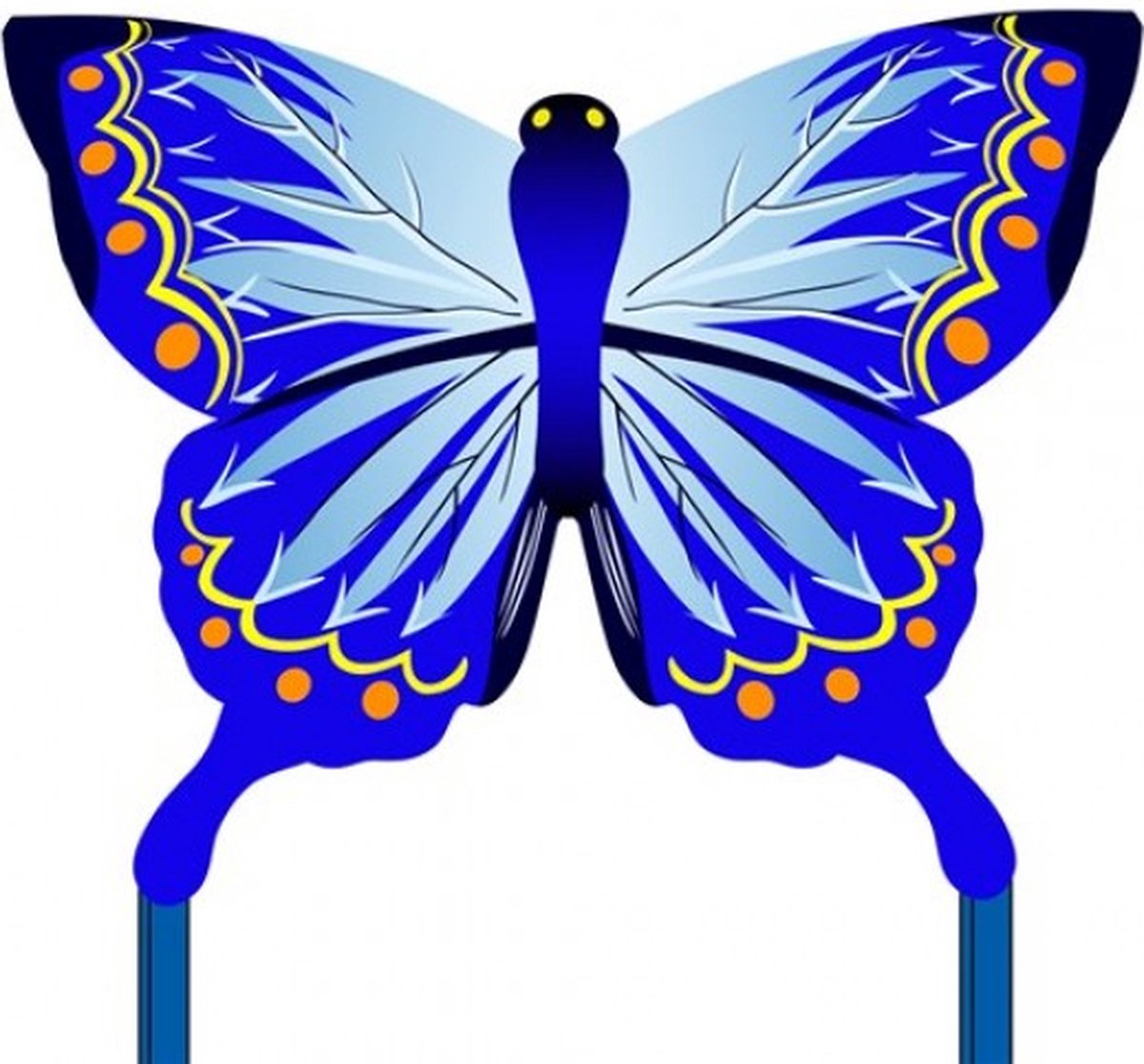 HQ Invento - Butterfly Kite Indigo - Kindervlieger - Oranje / Zwart