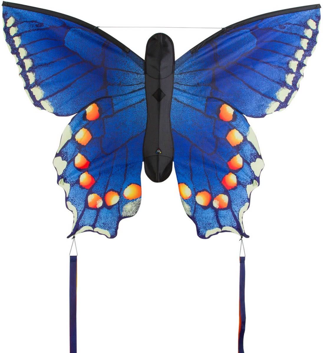 HQ Butterfly Kite Swallowtail Large Blauw Vlieger