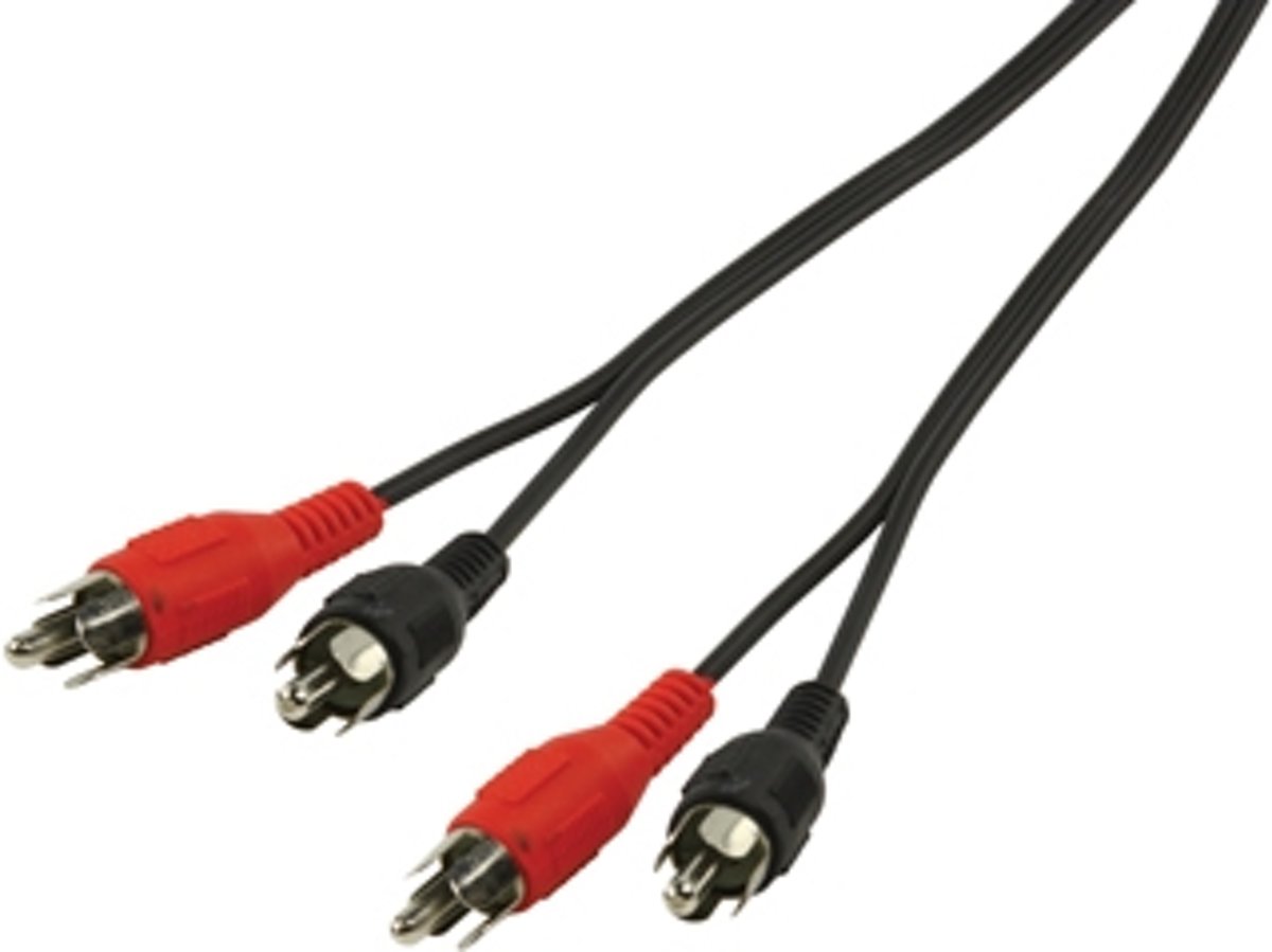 HQ RCA/RCA, 5m audio kabel Zwart