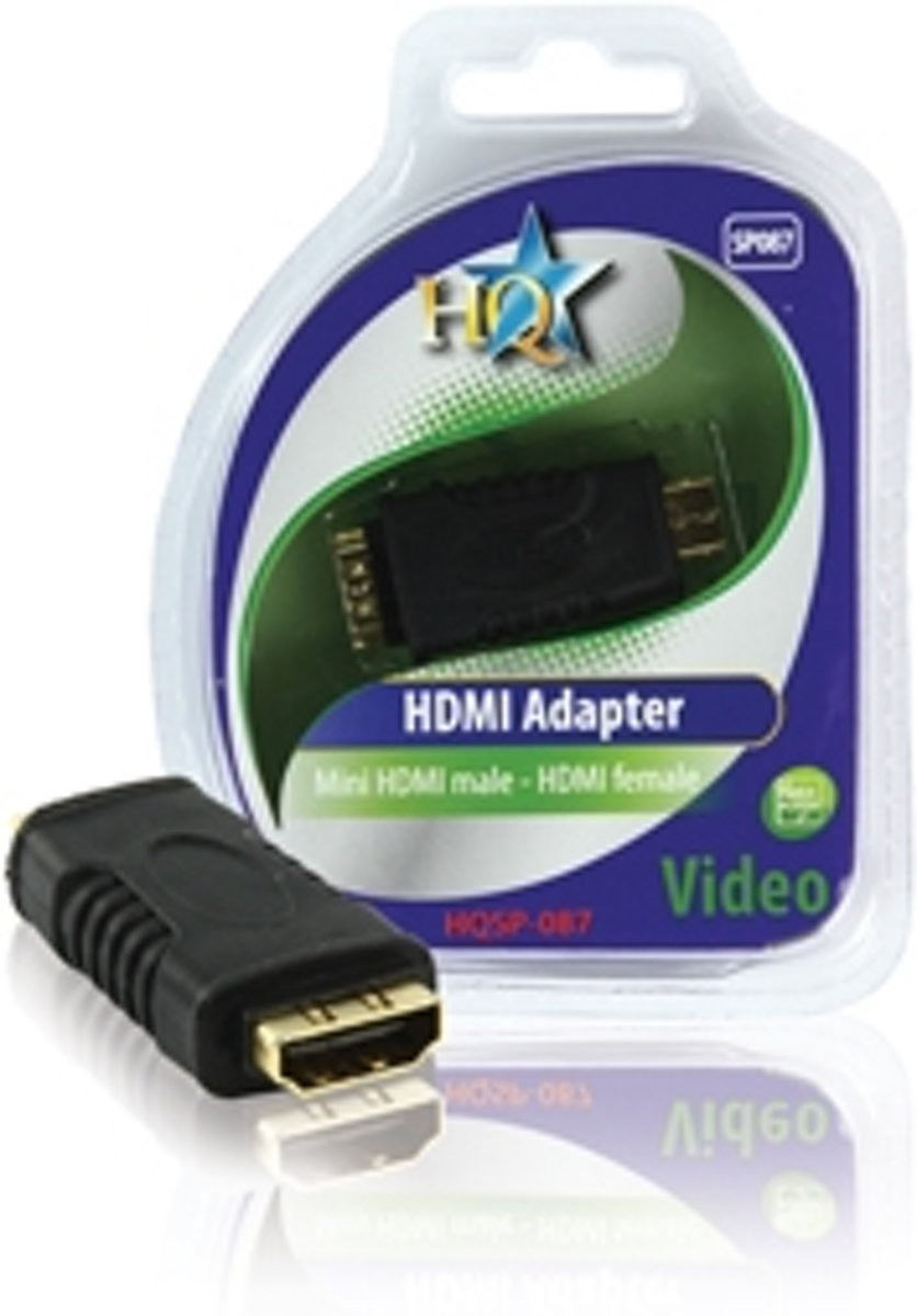 HQ SP-087 HDMI Vrouwelijk HDMI Mini Connector Zwart kabeladapter/verloopstukje