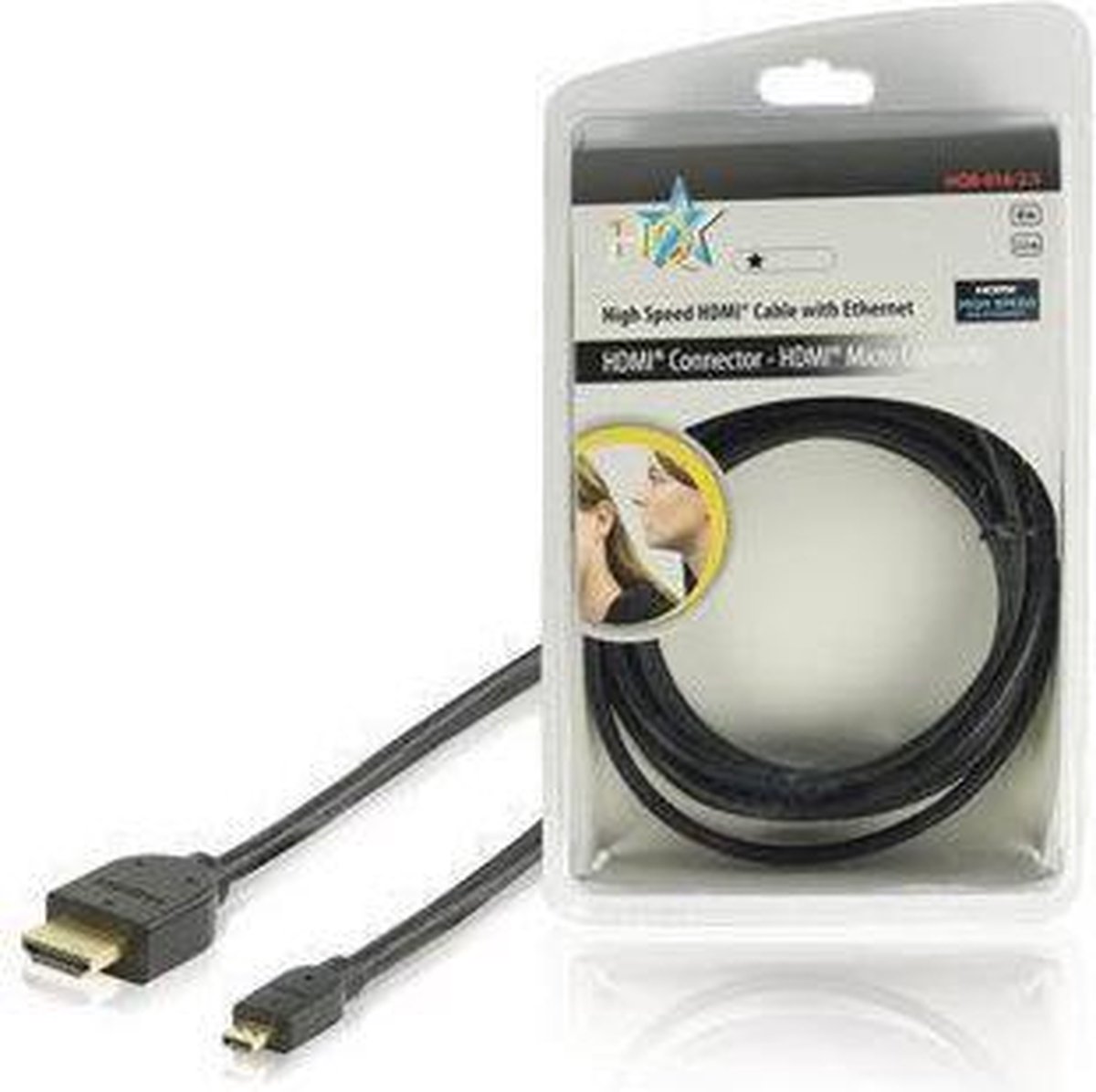 High Speed HDMI⌐ kabel met Ethernet HDMI⌐ Connector - HDMI⌐ Micro Connector 2.50 m