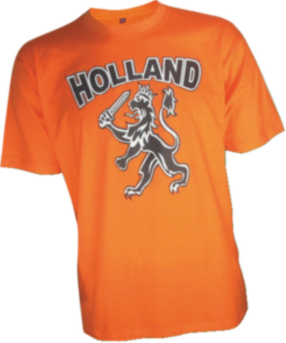 T-shirt oranje Holland Leeuw volwassenen