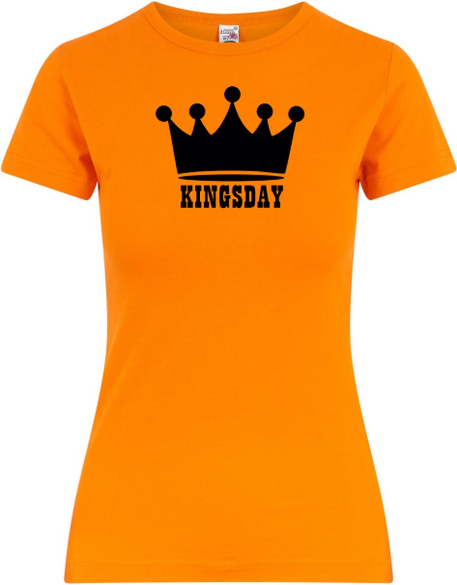 T-shirt oranje kingsday dames