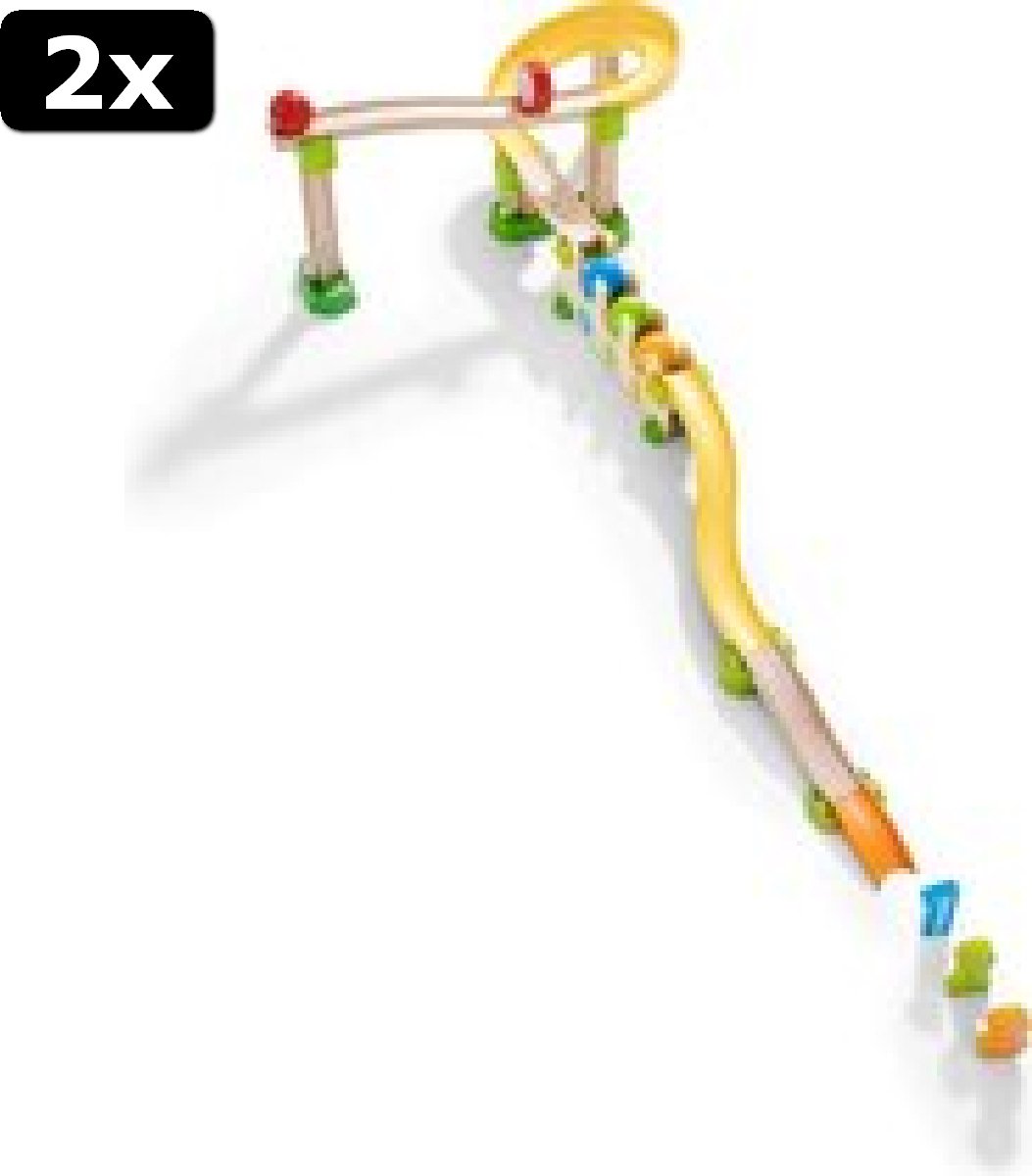 2x HABA Kullerb√º Knikkerbaan - Basisdoos - Knikkerbaan Getallen- en kleurenrally