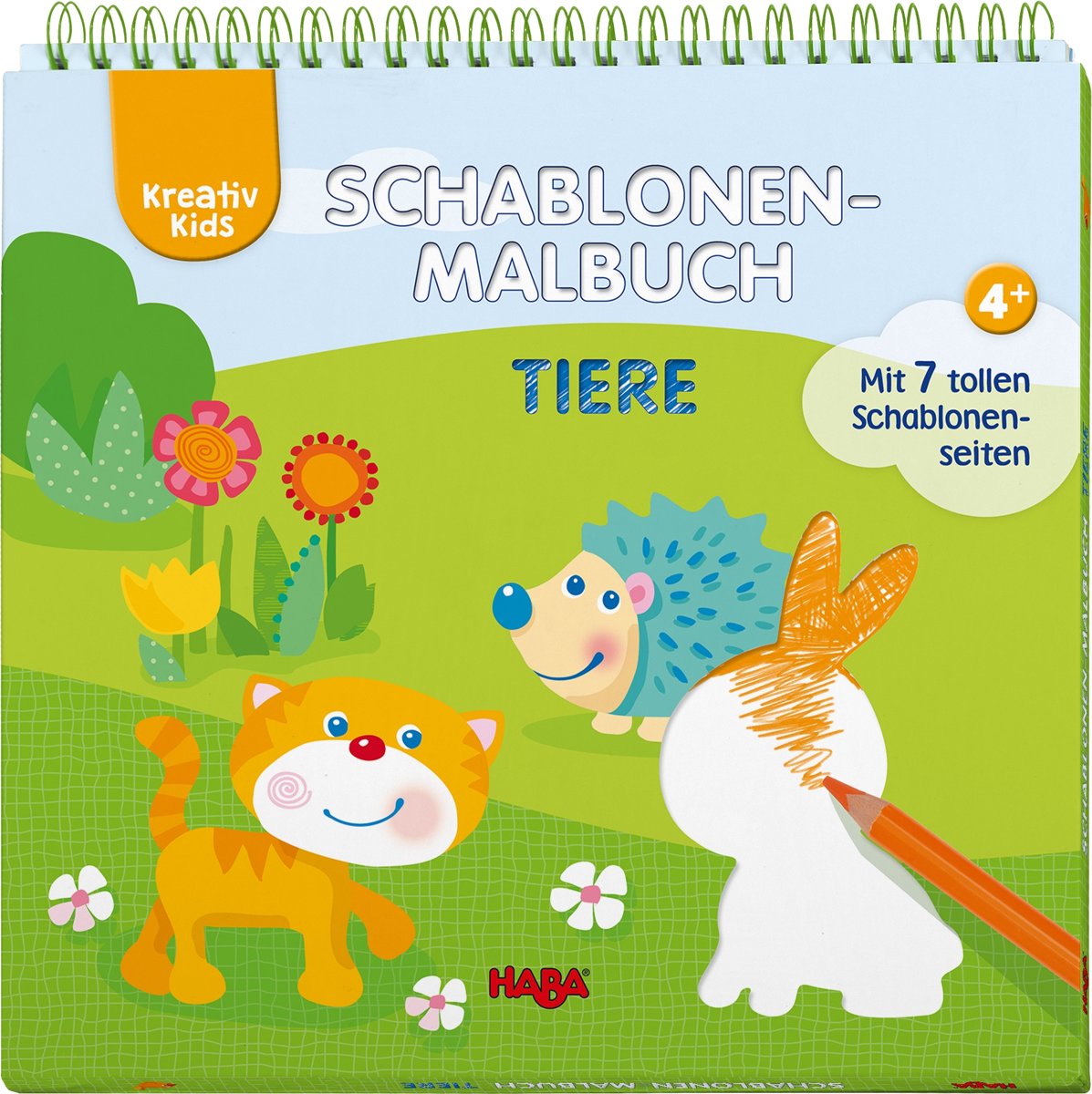 HABA Kreativ Kids - Schablonen-Malbuch Tiere