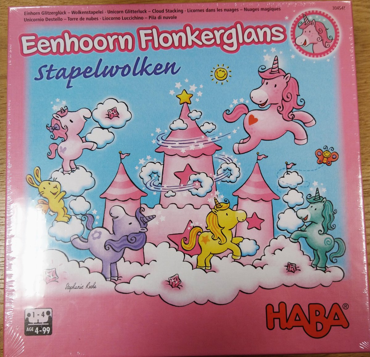 HABA Spel - Eenhoorn Flonkerglans - Stapelwolken