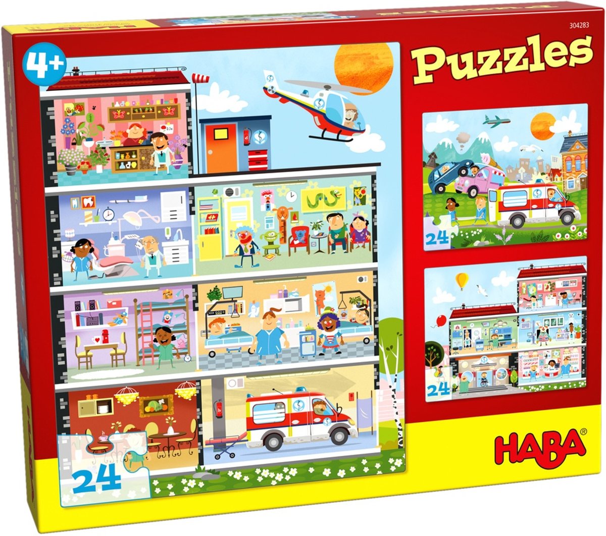 Haba - Puzzel - Klein ziekenhuis - 3x24st