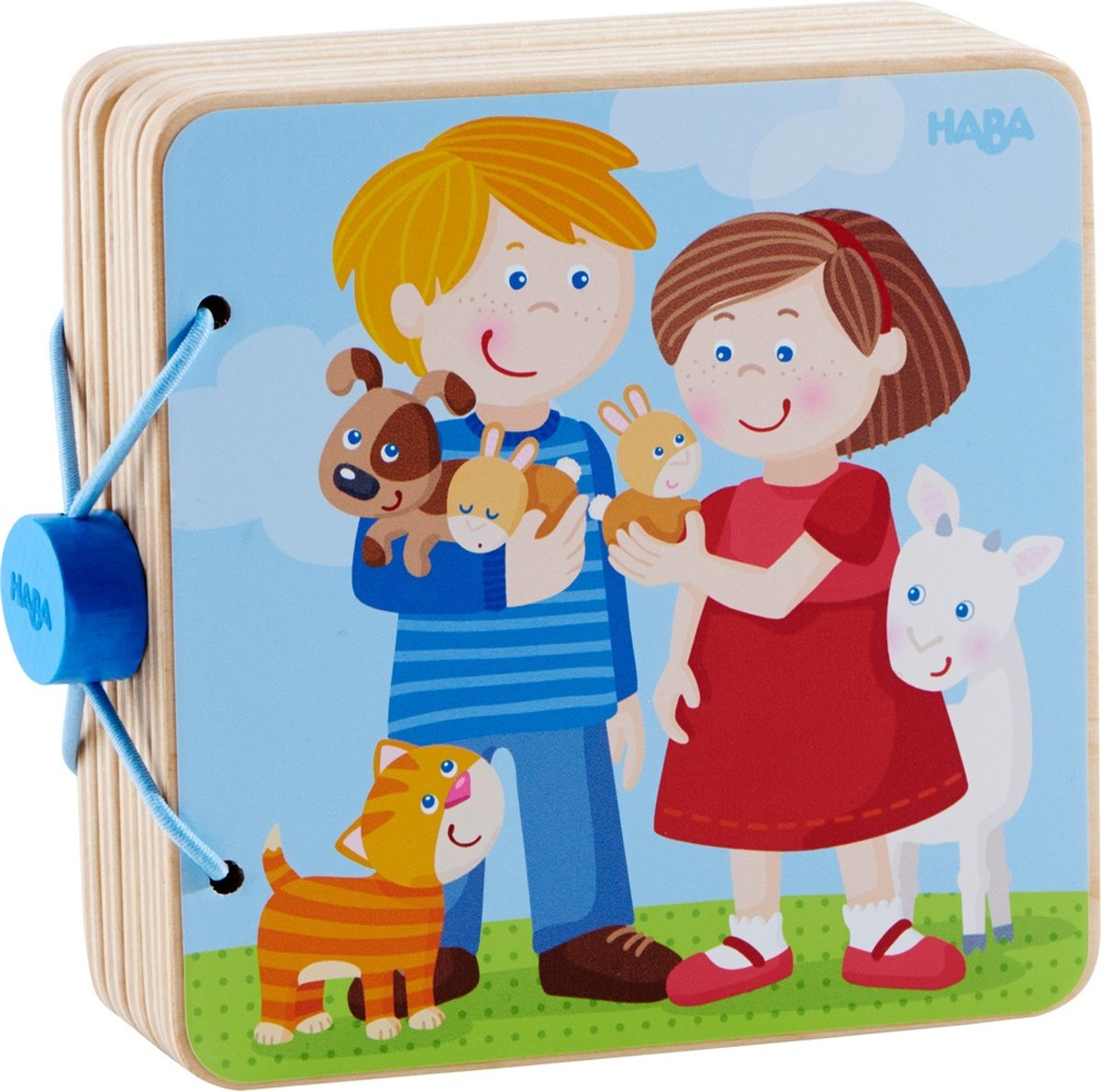 Haba Babyboek Hout Dierenkinderen 14 Cm