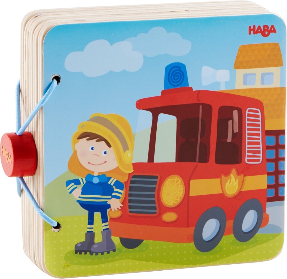 Haba Houten Babyboek Brandweer 14 Cm