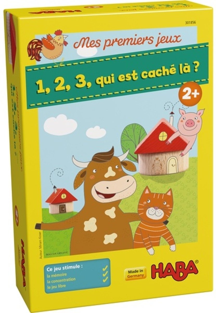 Haba Memoryspel 1,2,3, Qui Est Caché Là? (fr)