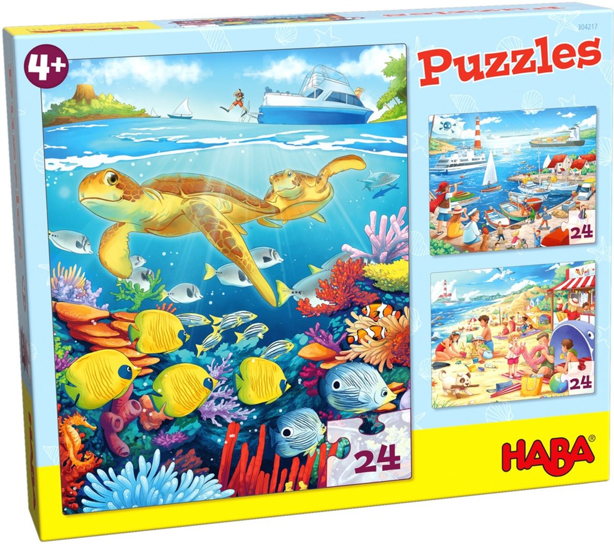 Haba Puzzel Aan Zee 3 Stuks 24-delig