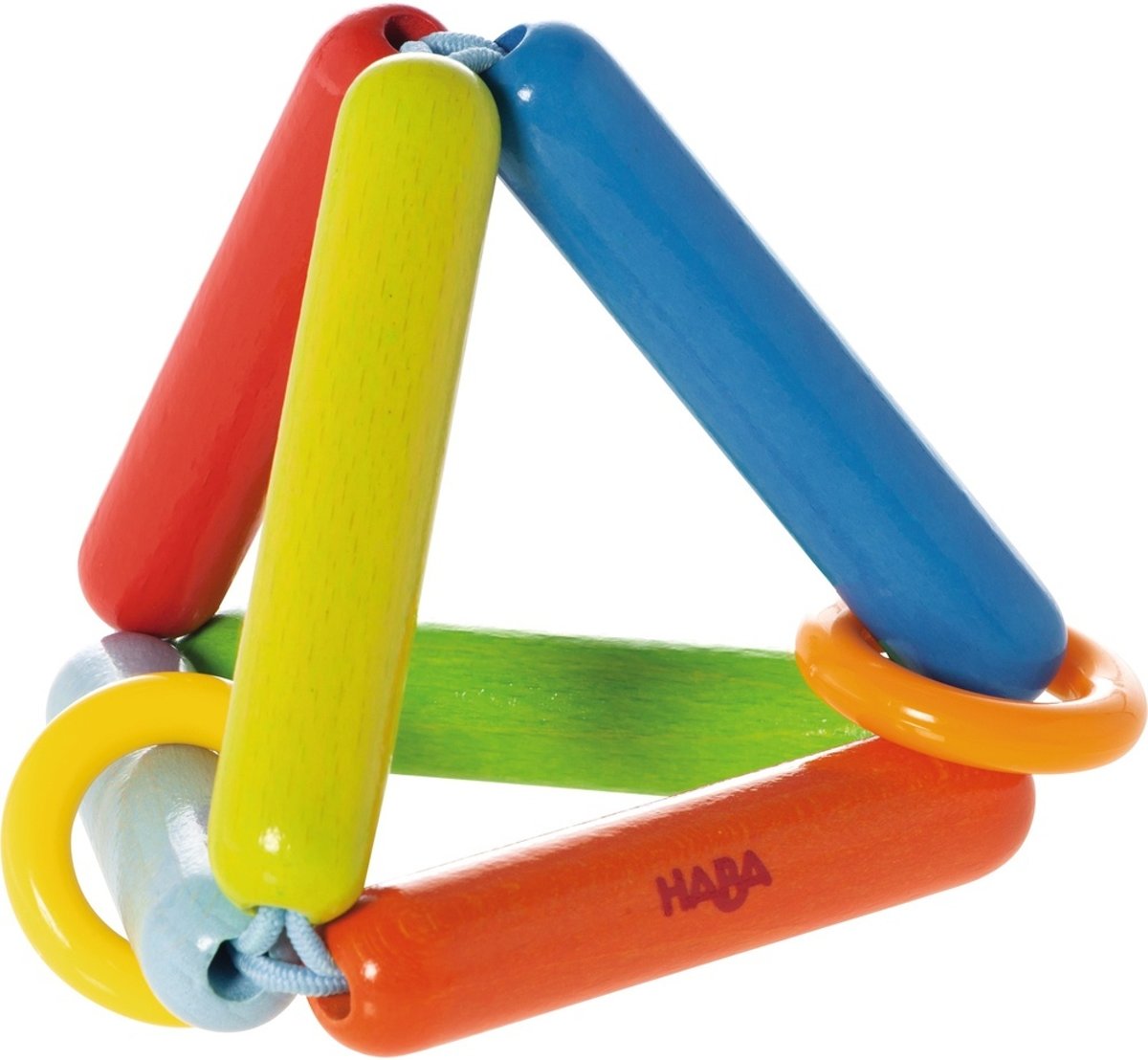 Haba Rammelaar Houten Regenboogpiramide 9 X 7,5 Cm