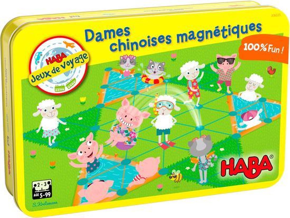 Haba Reisspel Zwembad Halma Junior Metaal (fr)