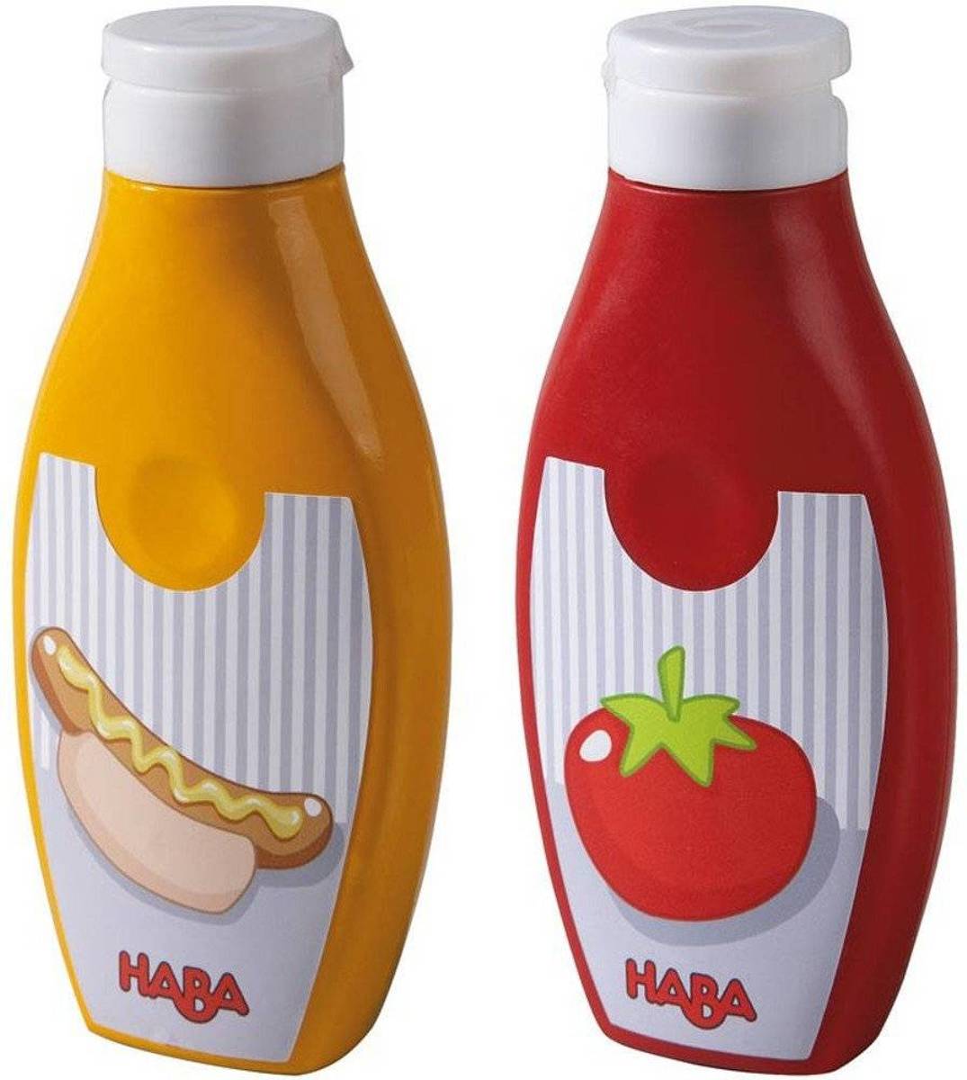 Haba fles ketchup of mosterd