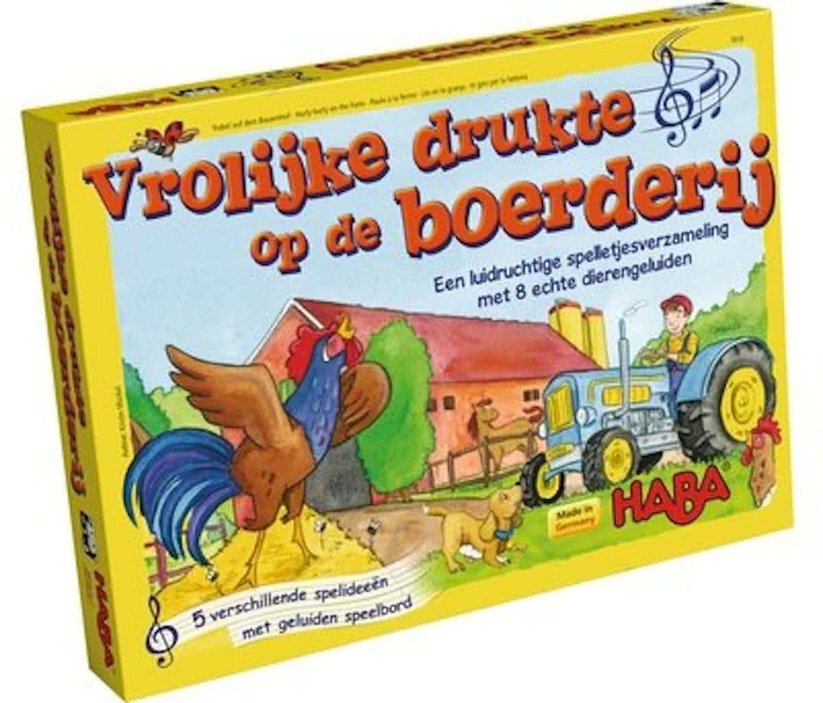 Spel - Geluidenspelletjesverzameling - Vrolijke drukte op de boerderij (Nederlands) = Duits 5414 - Frans 7598