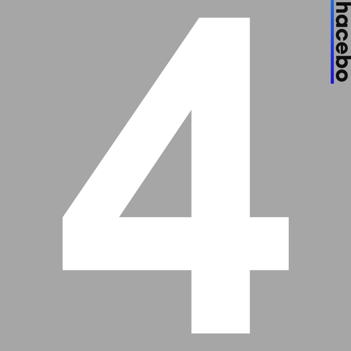 Cijfer Sticker - Wit - 10CM - Container sticker - 3 Stuks - 4