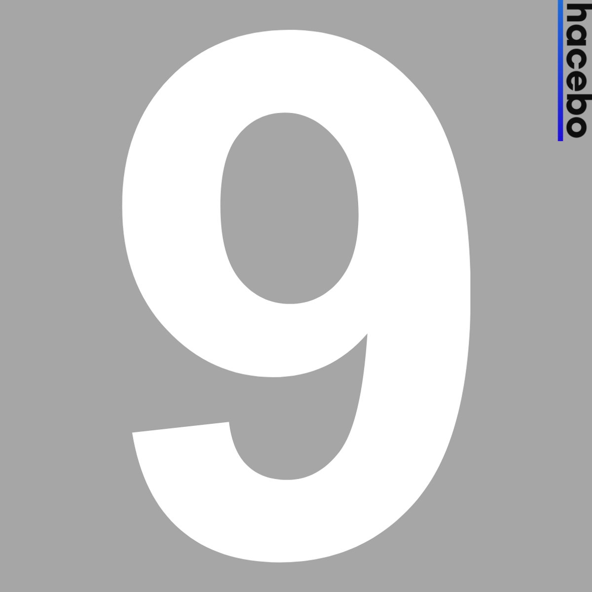 Cijfer Sticker - Wit - 10CM - Container sticker - 3 Stuks - 9